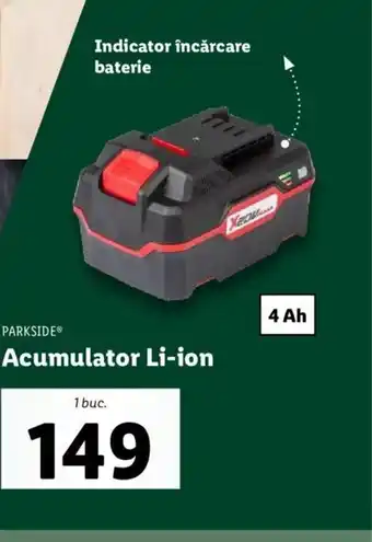 Lidl PARKSIDEⓇ Acumulator Li-ion Ofertă