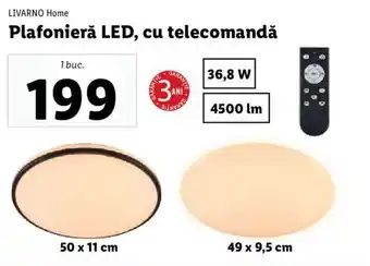 Lidl LIVARNO Home Plafonieră LED, cu telecomandă Ofertă