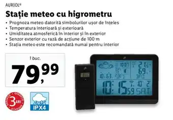 AURIOL® Stație meteo cu higrometru