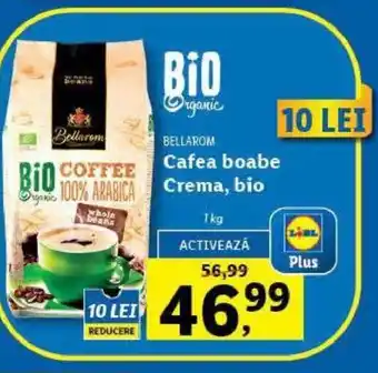 Lidl BELLAROM Cafea boabe Crema bio Ofertă