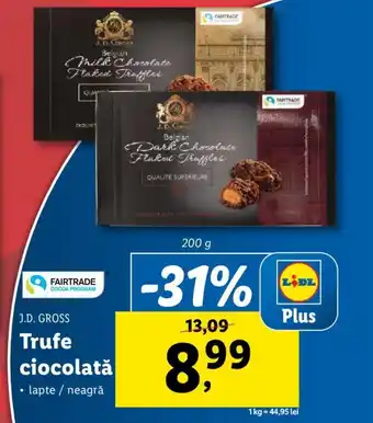 Lidl J.D. GROSS Trufe ciocolată Ofertă