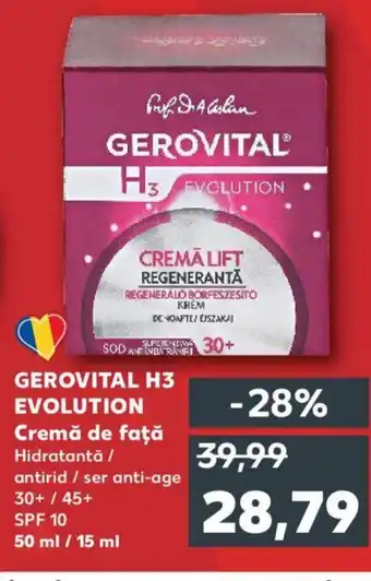 Kaufland GEROVITAL H3 EVOLUTION Cremă de față Ofertă