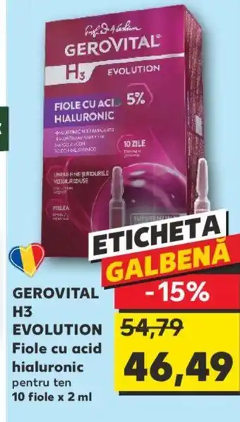 Kaufland GEROVITAL H3 EVOLUTION Fiole cu acid hialuronic Ofertă