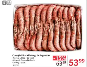 Selgros Creveţi sălbatici întregi de Argentina Ofertă