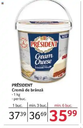 Selgros PRÉSIDENT Cremă de brânză Ofertă