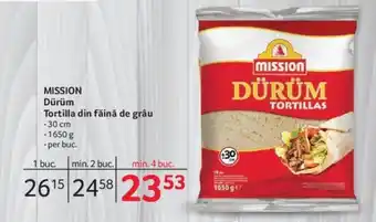 MISSION Dürüm Tortilla din făină de grâu