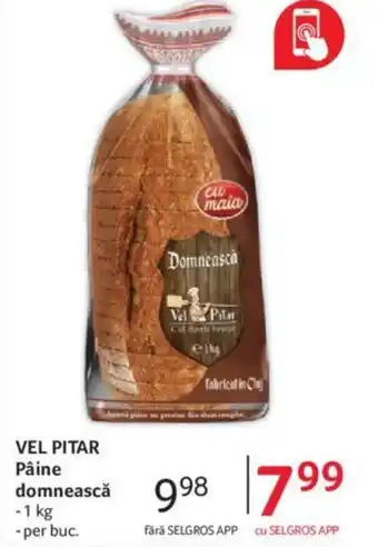 Selgros VEL PITAR Pâine domnească Ofertă
