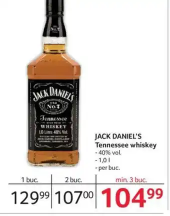 Selgros JACK DANIEL'S Tennessee whiskey Ofertă