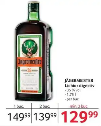 Selgros JÄGERMEISTER Lichior digestiv Ofertă