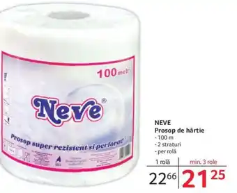 Selgros NEVE Prosop de hârtie Ofertă