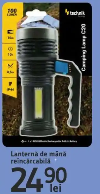 Lanternă de mână reîncărcabilă