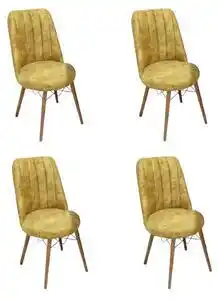 Favi Set 4 Scaune Apollo Galben Ofertă
