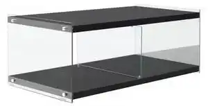 Favi Comoda TV Elementary din sticla temperata neagra 120 cm Ofertă