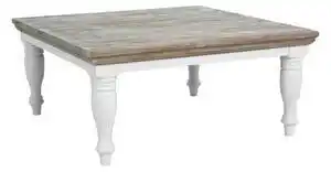 Favi Masuta de cafea patrata din lemn 100x100x45 cm gri/alb Ofertă