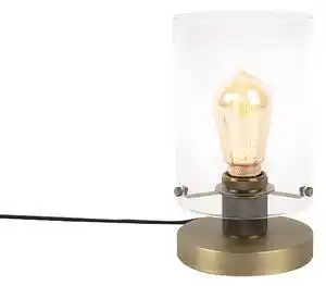 Favi Lampă de masă scandinavă bronz cu sticlă - Dom Ofertă