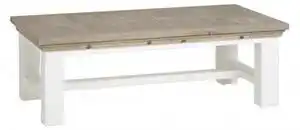 Favi Masuta de cafea dreptunghiulara din lemn 135x75x45 cm maro/alb Ofertă
