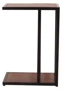 Favi Masuta de cafea dreptunghiulara din salcam cu spatiu de depozitare Panama 30x40x56 cm maro/negru Ofertă
