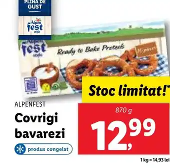Lidl ALPENFEST Covrigi bavarezi Ofertă