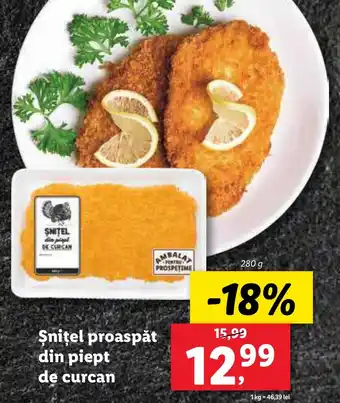 Lidl Şniţel proaspăt din piept de curcan Ofertă