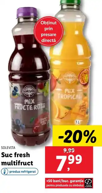 Lidl SOLEVITA Suc fresh multifruct Ofertă