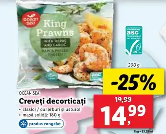 Lidl OCEAN SEA Creveţi decorticați Ofertă