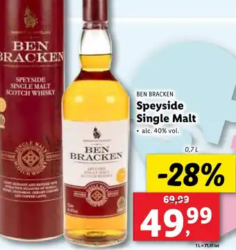 BEN BRACKEN Speyside Single Malt