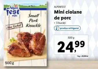 Lidl ALPENFEST Mini ciolane de porc Ofertă