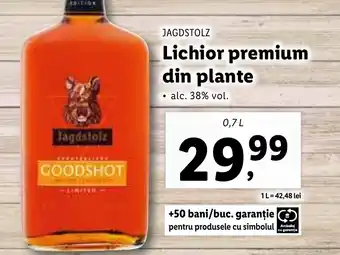 Lidl JAGDSTOLZ Lichior premium din plante Ofertă