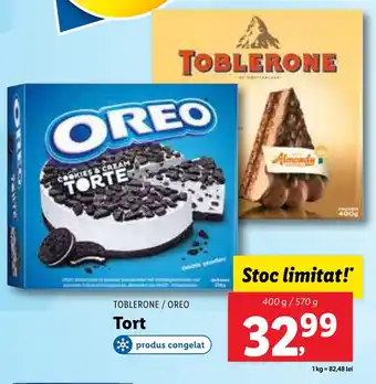 Lidl TOBLERONE / OREO Tort Ofertă