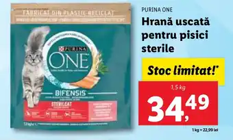 Lidl PURINA ONE Hrană uscată pentru pisici sterile Ofertă