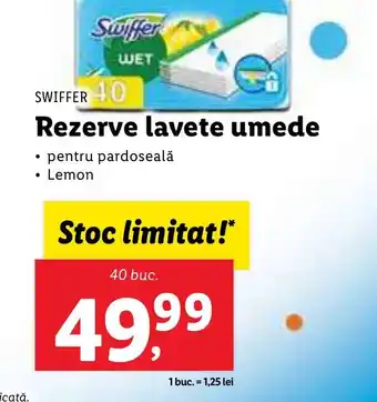 Lidl SWIFFER Rezerve lavete umede Ofertă