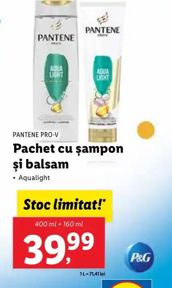 Lidl PANTENE PRO-V Pachet cu şampon şi balsam Ofertă