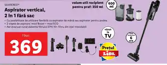Lidl SILVERCRESTⓇ Aspirator vertical, 2 în 1 fără sac Ofertă