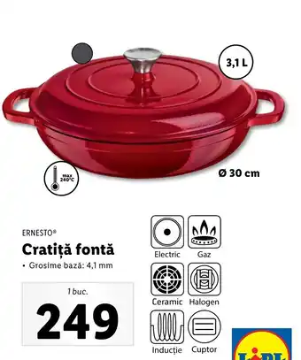 Lidl ERNESTOⓇ Cratiţă fontă Ofertă