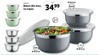 Lidl ERNESTOⓇ Boluri din inox, cu capac Ofertă