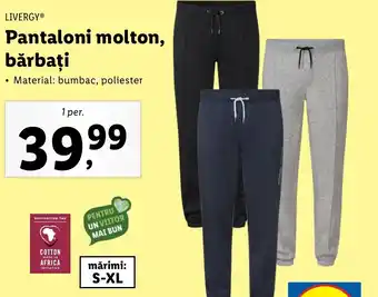 Lidl LIVERGYⓇ Pantaloni molton, bărbaţi Ofertă