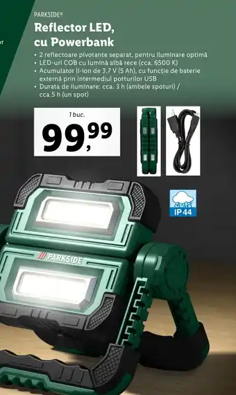 Lidl PARKSIDEⓇ Reflector LED, cu Powerbank Ofertă