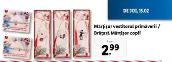 Lidl Mǎrţişor vestitorul primăverii / Brăţară Mărţişor copii Ofertă