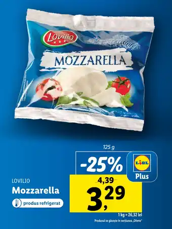 Lidl LOVILIO Mozzarella Ofertă