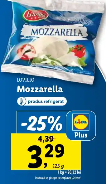 Lidl LOVILIO Mozzarella Ofertă