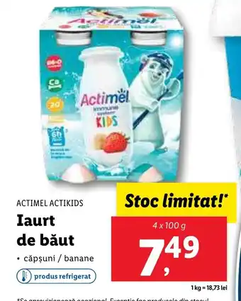 Lidl ACTIMEL ACTIKIDS Iaurt de băut Ofertă