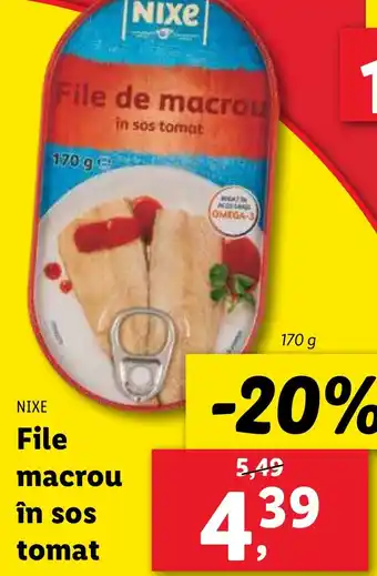 NIXE File macrou în sos tomat
