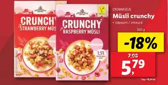Lidl CROWNFIELD Müsli crunchy Ofertă