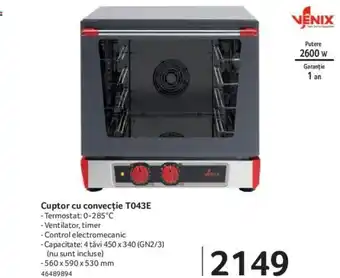 Selgros Cuptor cu convecție T043E Ofertă
