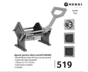 Selgros Aparat pentru tăiat cartofi 630402 Ofertă