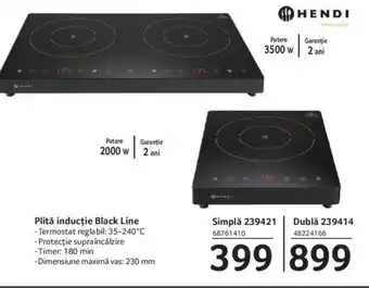 Selgros Plită inducție Black Line Ofertă