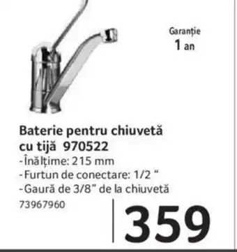 Baterie pentru chiuvetă cu tijă 970522