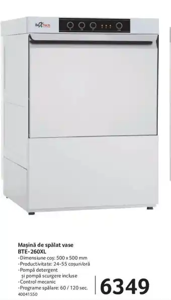 Selgros Mașină de spălat vase BTE-260XL Ofertă
