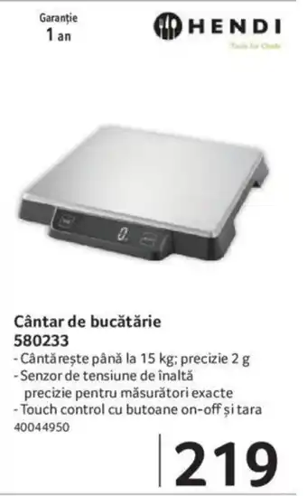 Selgros Cântar de bucătărie 580233 Ofertă