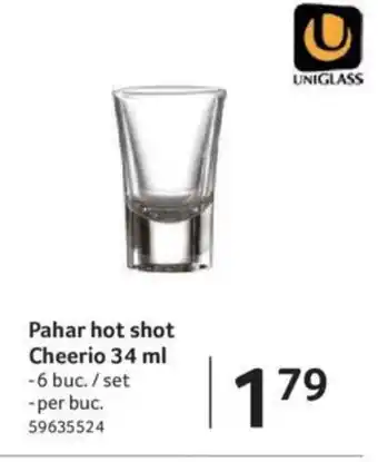Selgros Pahar hot shot Cheerio 34 ml Ofertă
